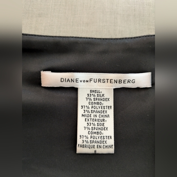 Diane Von Furstenberg Black Silk Midi Dress 8 - Picture 11 of 13